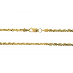 14Kt Yellow Gold 3mm Diamond Cut Rope